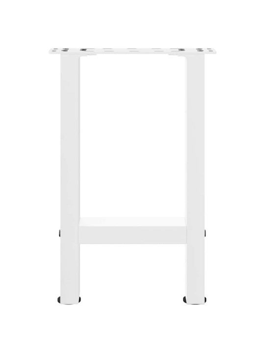 Sohvapöydän jalat valkoiset 2 kpl 28x(42-43) cm teräs