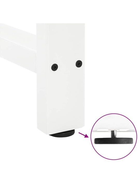 Sohvapöydän jalat valkoiset 2 kpl 28x(42-43) cm teräs
