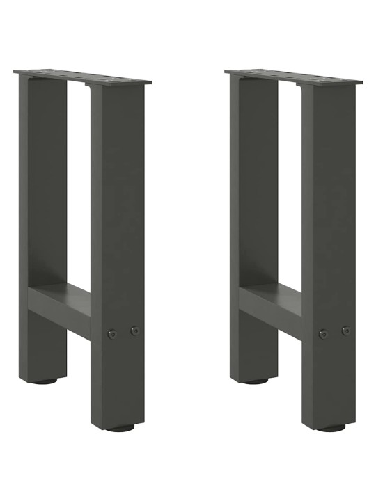 Sohvapöydän jalat antrasiitti 2 kpl 28x(42-43) cm teräs