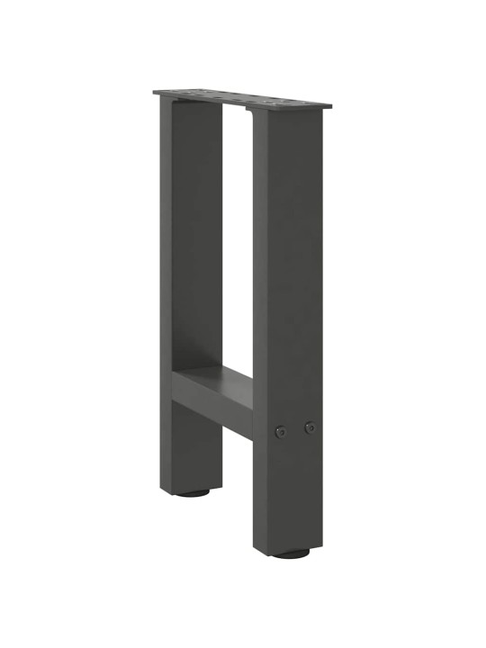 Sohvapöydän jalat antrasiitti 2 kpl 28x(42-43) cm teräs