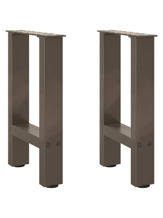 Sohvapöydän jalat, luonnonvärinen teräs, 2 kpl, 28 x (42-43) cm, teräs