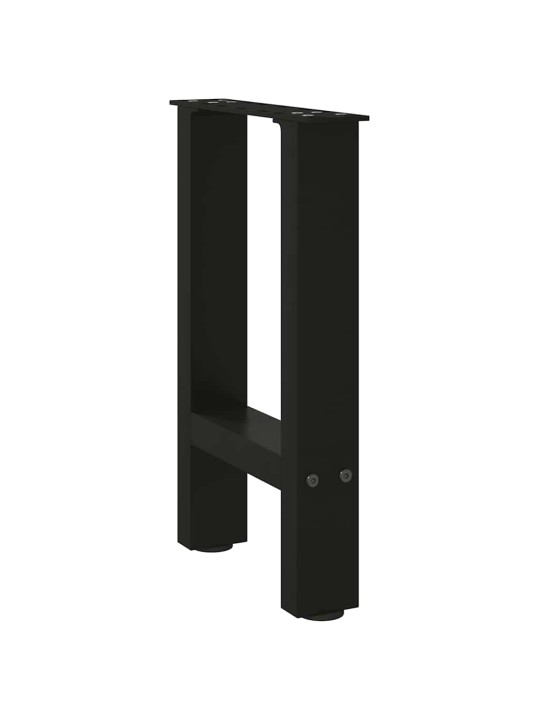 Sohvapöydän jalat mustat 2 kpl 38x(42-43) cm teräs