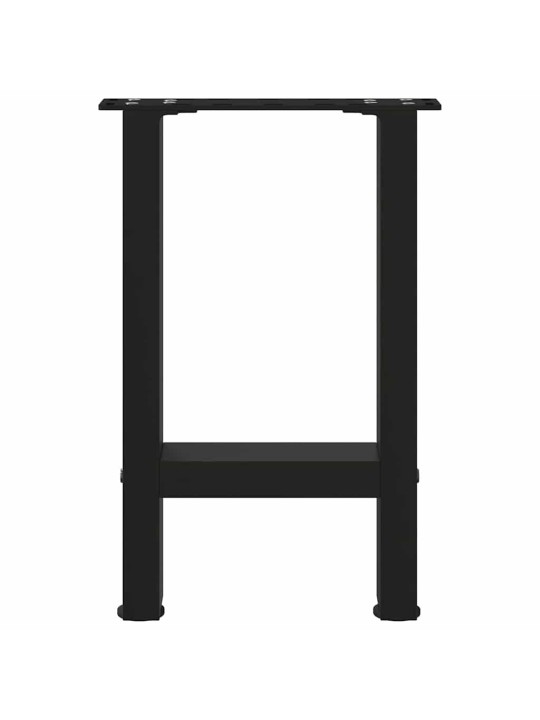 Sohvapöydän jalat mustat 2 kpl 38x(42-43) cm teräs