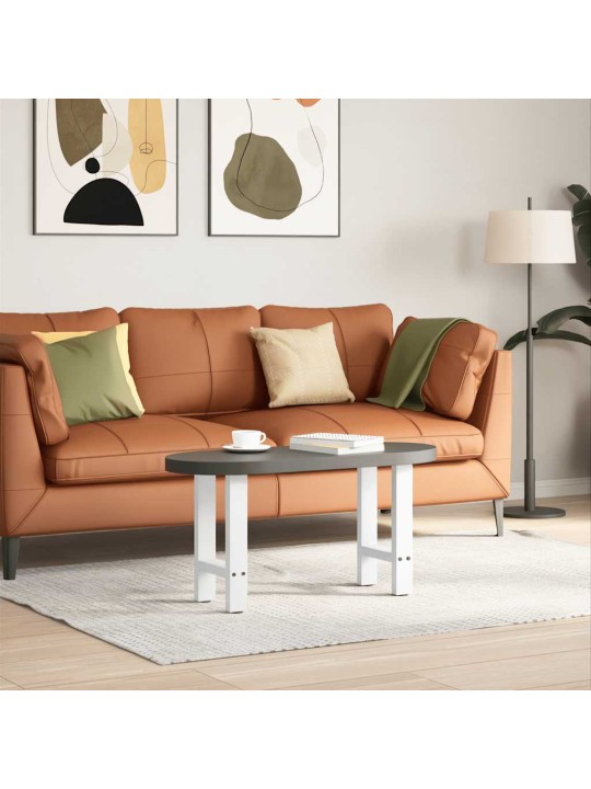 Sohvapöydän jalat valkoiset 2 kpl 38x(42-43) cm teräs