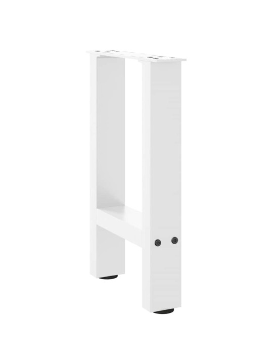 Sohvapöydän jalat valkoiset 2 kpl 38x(42-43) cm teräs