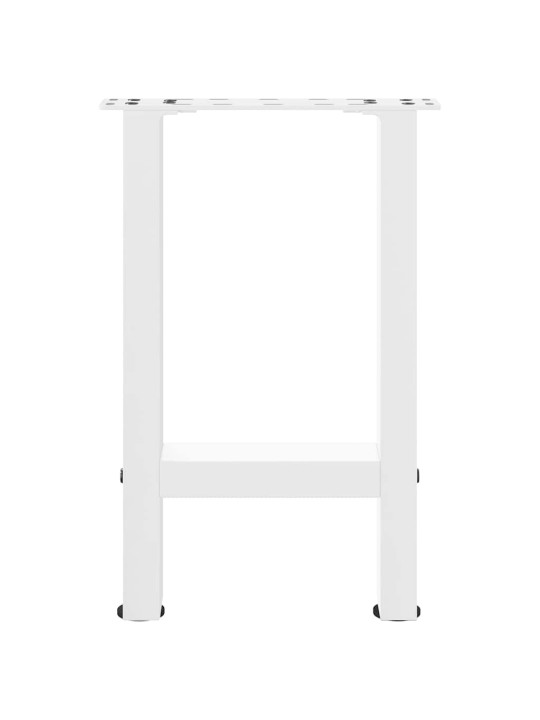 Sohvapöydän jalat valkoiset 2 kpl 38x(42-43) cm teräs