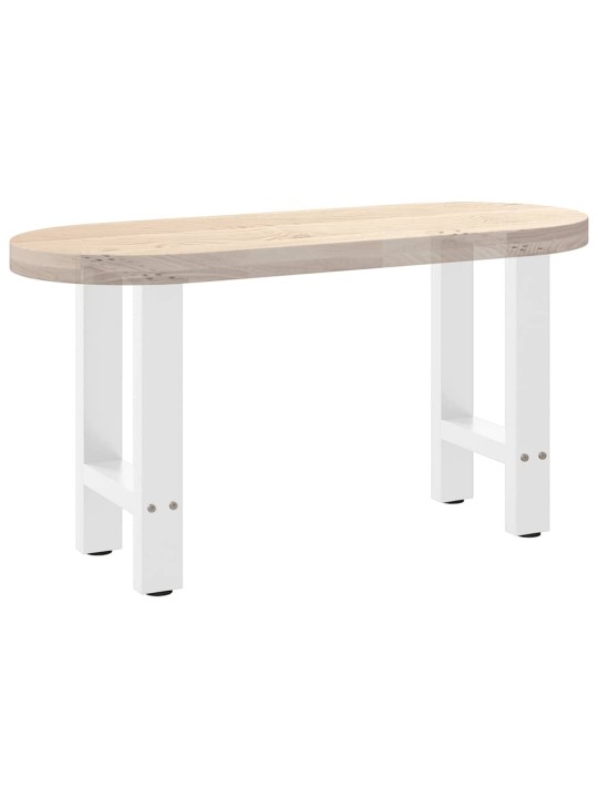 Sohvapöydän jalat valkoiset 2 kpl 38x(42-43) cm teräs