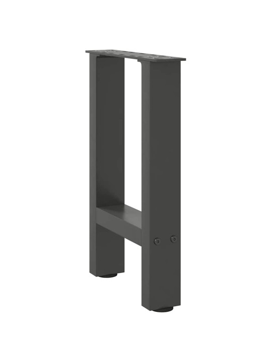 Sohvapöydän jalat antrasiitti 2 kpl 38x(42-43) cm teräs
