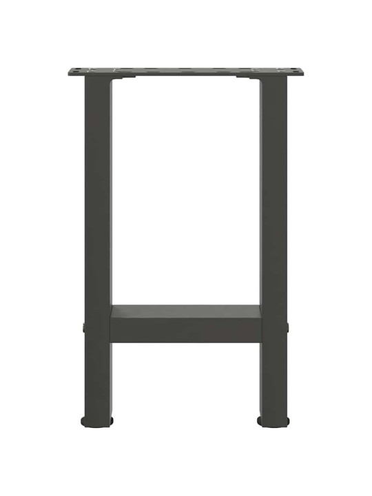 Sohvapöydän jalat antrasiitti 2 kpl 38x(42-43) cm teräs