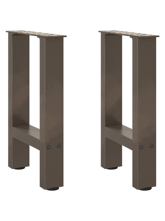 Sohvapöydän jalat luonnonvärinen teräs 2 kpl 38x(42-43) cm teräs