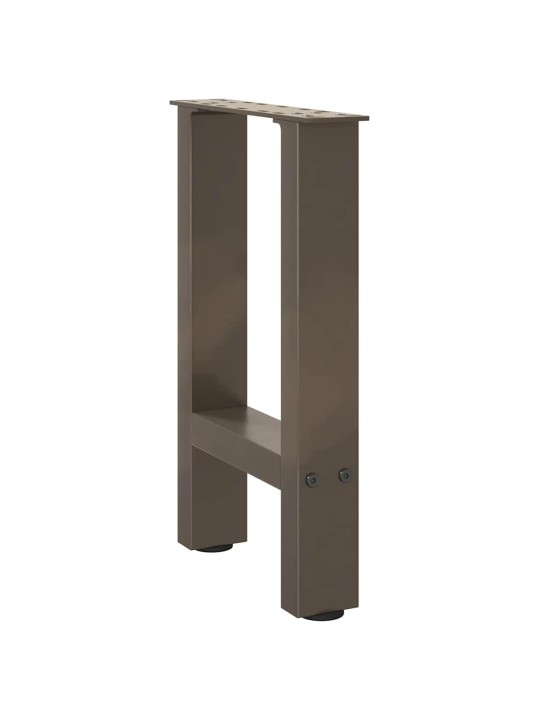 Sohvapöydän jalat luonnonvärinen teräs 2 kpl 38x(42-43) cm teräs