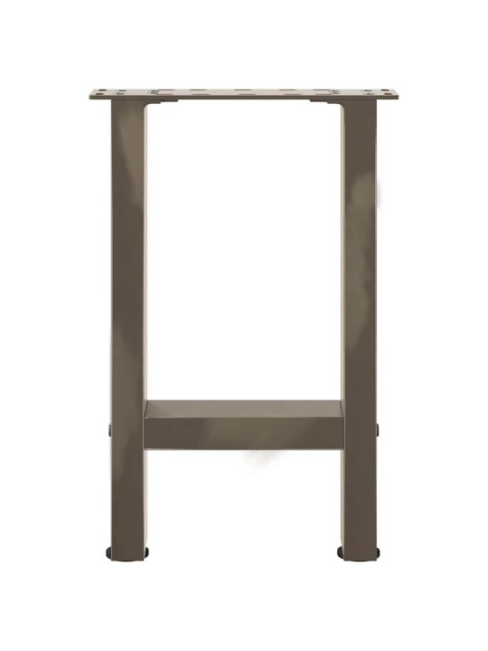 Sohvapöydän jalat luonnonvärinen teräs 2 kpl 38x(42-43) cm teräs