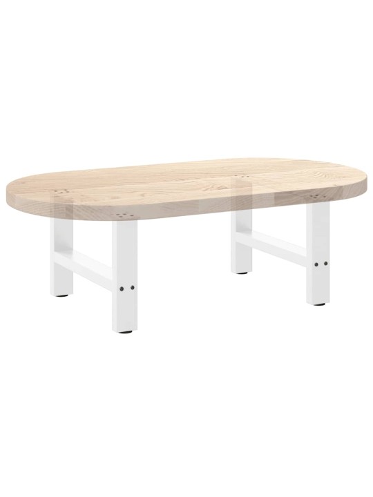 Sohvapöydän jalat valkoiset 2 kpl 50x(42-43) cm teräs