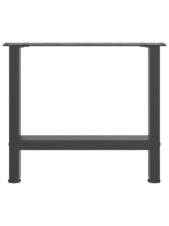 Sohvapöydän jalat antrasiitti 2 kpl 50x(42-43) cm teräs