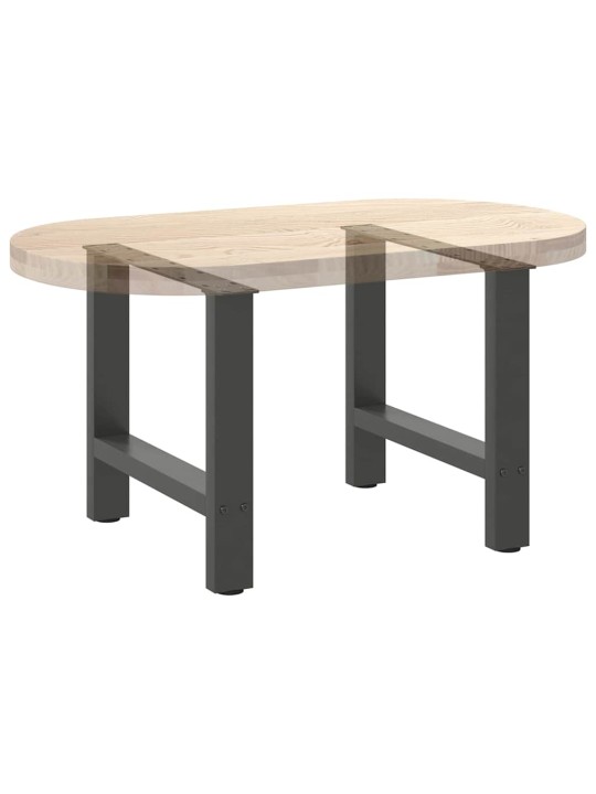 Sohvapöydän jalat antrasiitti 2 kpl 50x(42-43) cm teräs