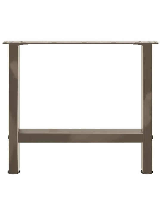 Sohvapöydän jalat luonnonvärinen teräs 2 kpl 50x(42-43) cm teräs