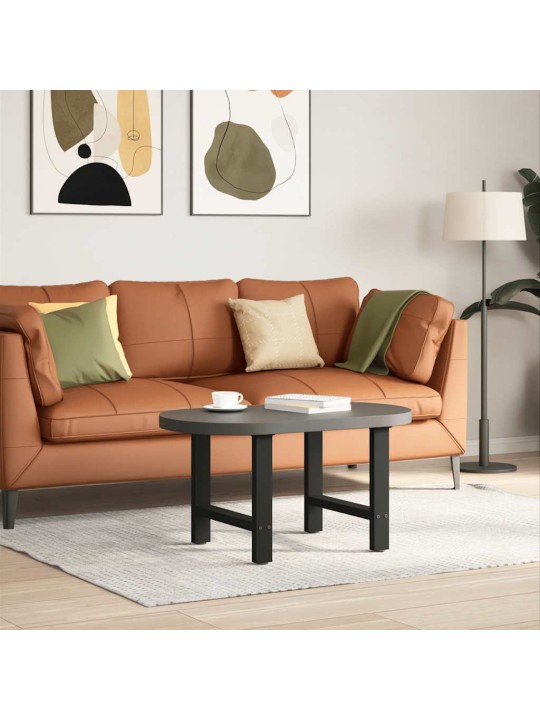 Sohvapöydän jalat mustat 2 kpl 60x(42-43) cm teräs