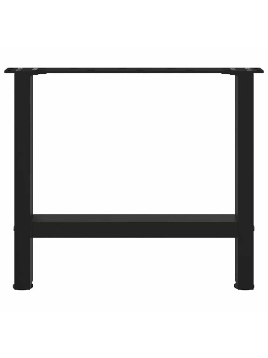 Sohvapöydän jalat mustat 2 kpl 60x(42-43) cm teräs