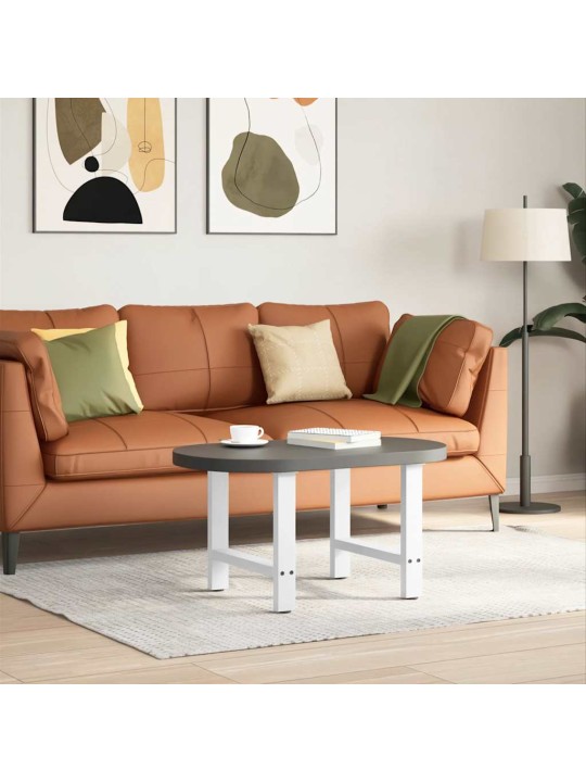 Sohvapöydän jalat valkoiset 2 kpl 60x(42-43) cm teräs