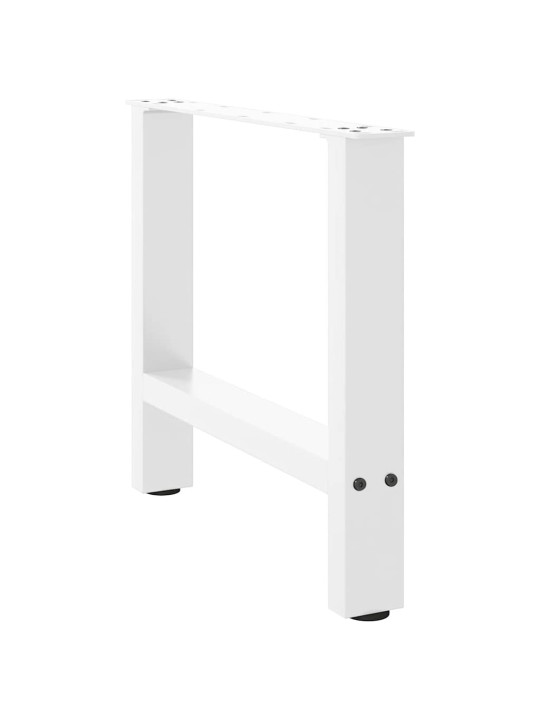 Sohvapöydän jalat valkoiset 2 kpl 60x(42-43) cm teräs
