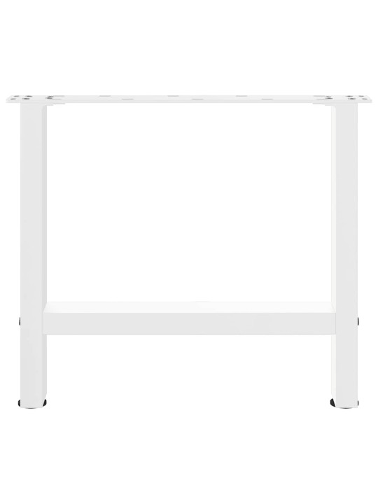 Sohvapöydän jalat valkoiset 2 kpl 60x(42-43) cm teräs