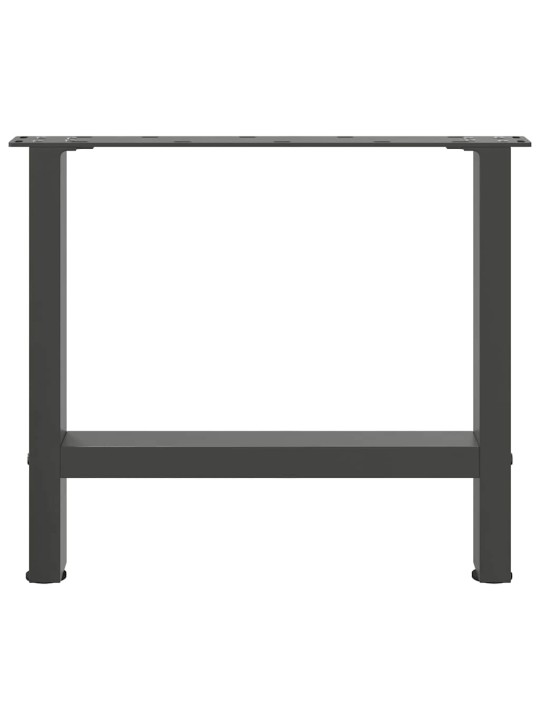 Sohvapöydän jalat antrasiitti 2 kpl 60x(42-43) cm teräs
