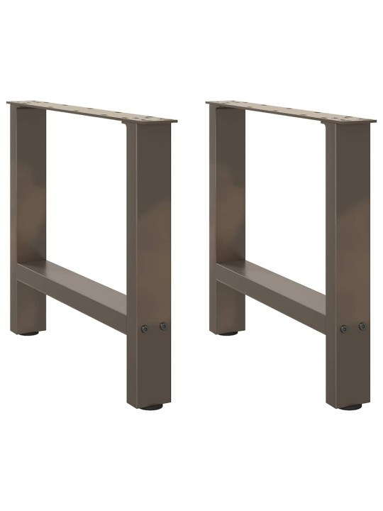 Sohvapöydän jalat, luonnonvärinen teräs, 2 kpl, 60 x (42-43) cm, teräs