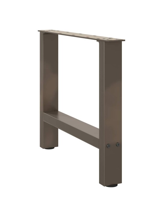 Sohvapöydän jalat, luonnonvärinen teräs, 2 kpl, 60 x (42-43) cm, teräs