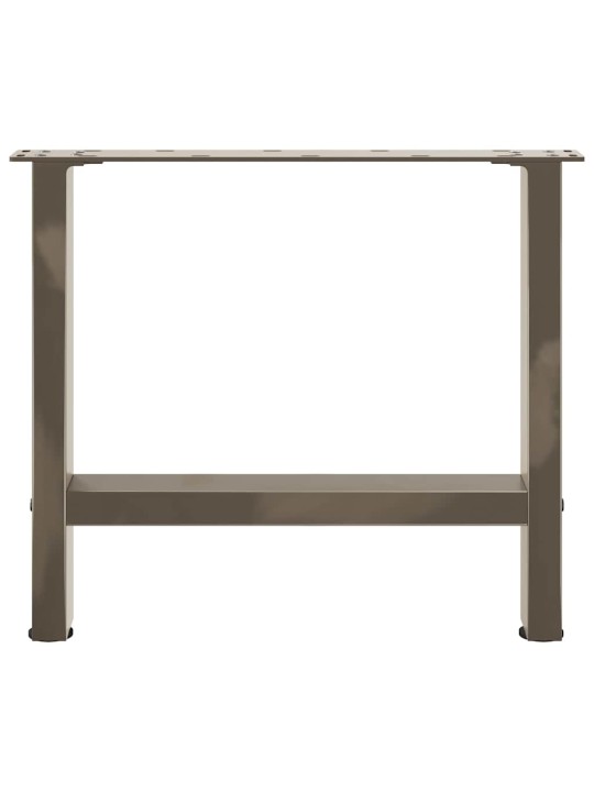 Sohvapöydän jalat, luonnonvärinen teräs, 2 kpl, 60 x (42-43) cm, teräs