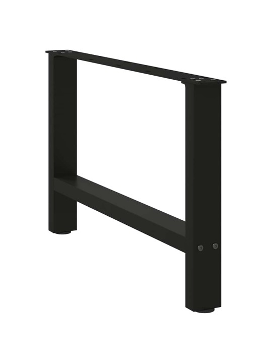 Sohvapöydän jalat mustat 2 kpl 70x(42-43) cm teräs