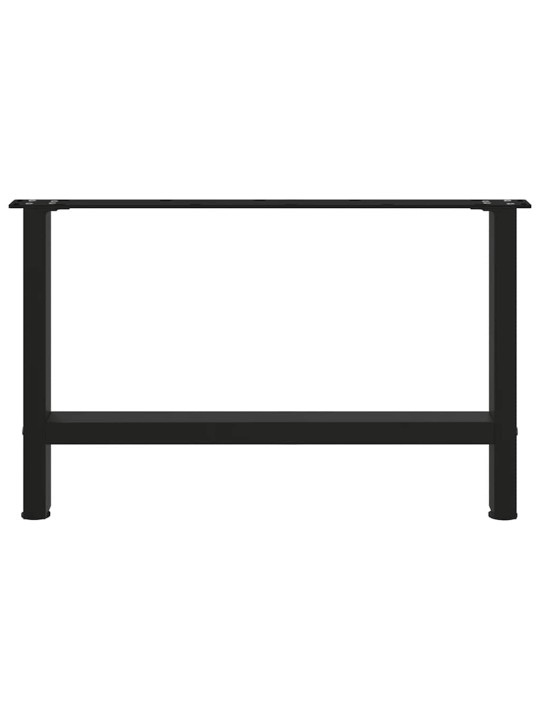 Sohvapöydän jalat mustat 2 kpl 70x(42-43) cm teräs