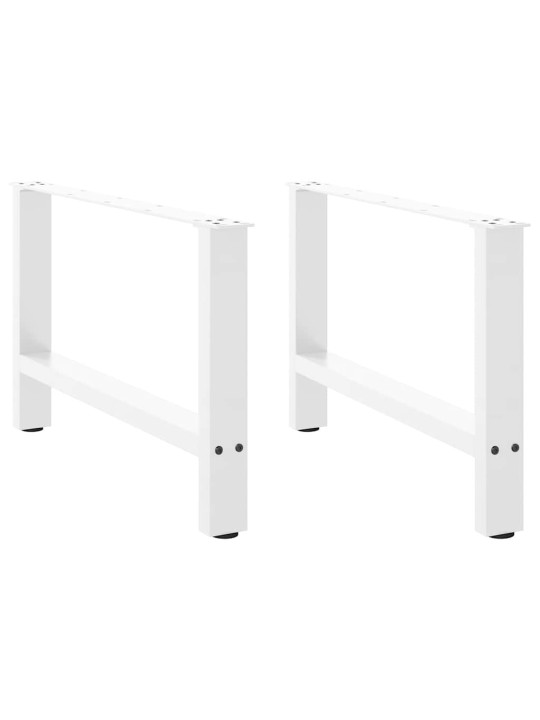 Sohvapöydän jalat valkoiset 2 kpl 70x(42-43) cm teräs