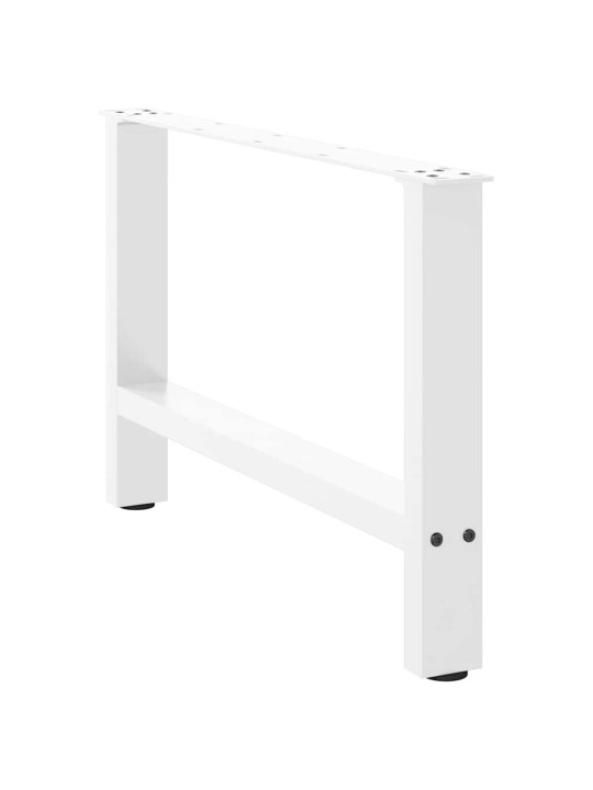 Sohvapöydän jalat valkoiset 2 kpl 70x(42-43) cm teräs