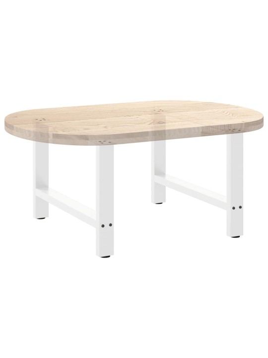 Sohvapöydän jalat valkoiset 2 kpl 70x(42-43) cm teräs