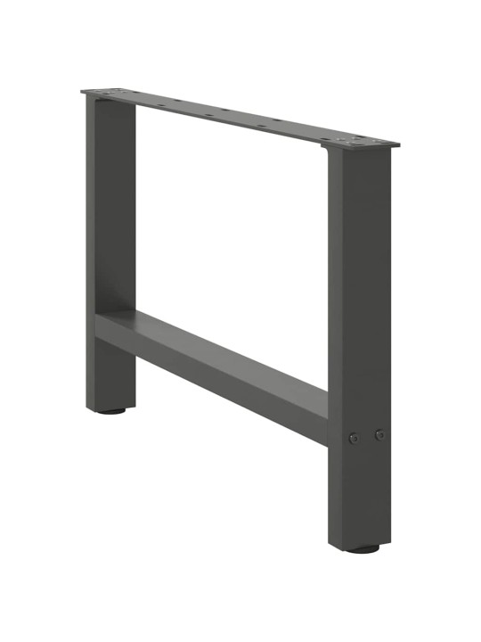 Sohvapöydän jalat antrasiitti 2 kpl 70x(42-43) cm teräs