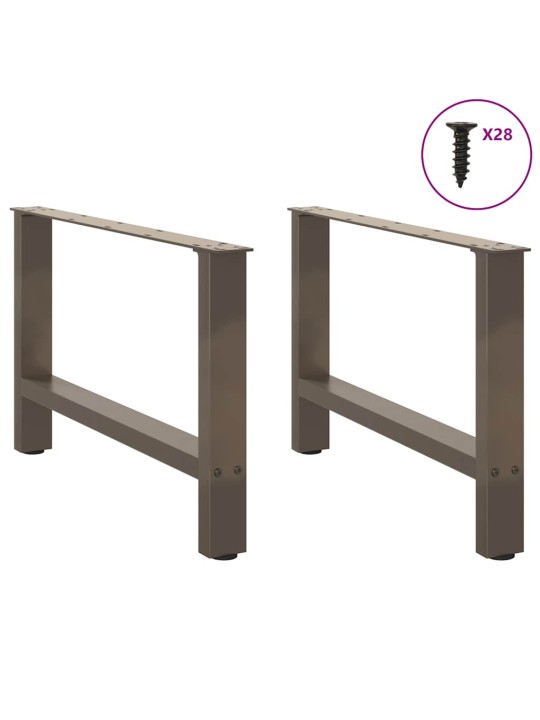 Sohvapöydän jalat, luonnonvärinen teräs, 2 kpl, 70 x (42-43) cm, teräs