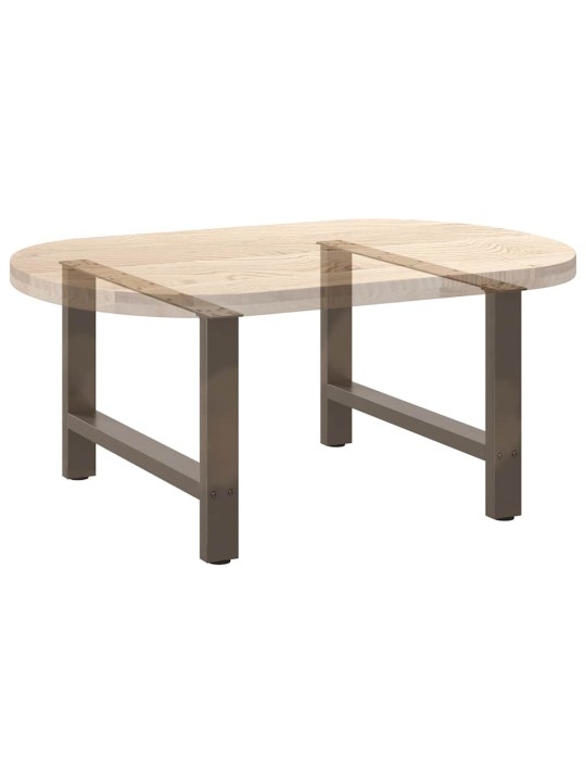 Sohvapöydän jalat, luonnonvärinen teräs, 2 kpl, 70 x (42-43) cm, teräs