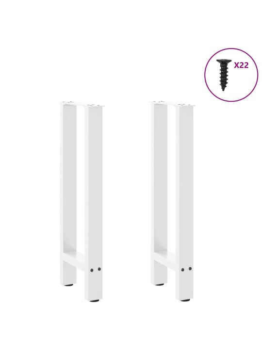 Konsolipöydän jalat valkoiset 2 kpl 38x(72-73) cm teräs