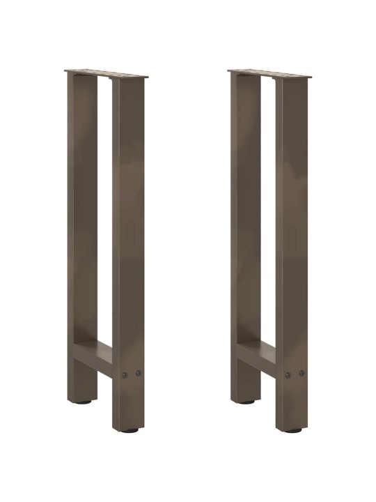 Konsolipöydän jalat, luonnonvärinen teräs, 2 kpl, 38 x (72-73) cm, teräs