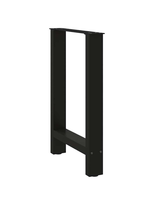 Ruokapöydän jalat mustat 2 kpl 50x(72-73) cm teräs