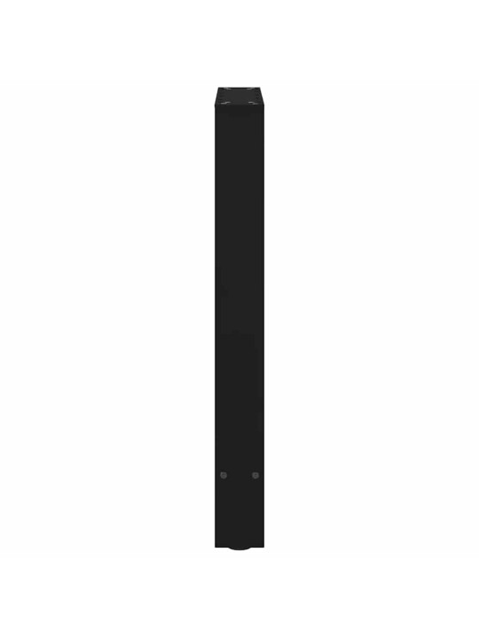 Ruokapöydän jalat mustat 2 kpl 50x(72-73) cm teräs