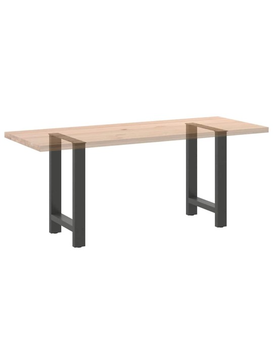 Ruokapöydän jalat antrasiitti 2 kpl 50x(72-73) cm teräs
