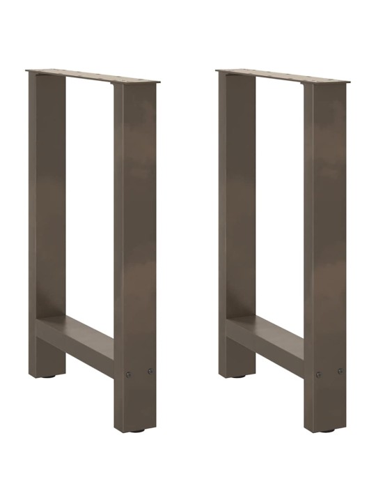 Ruokapöydän jalat, luonnonvärinen teräs, 2 kpl, 50 x (72-73) cm, teräs