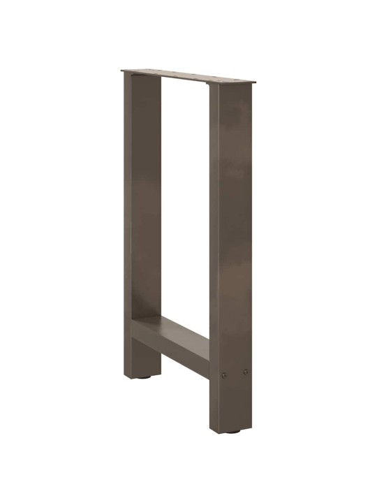 Ruokapöydän jalat, luonnonvärinen teräs, 2 kpl, 50 x (72-73) cm, teräs