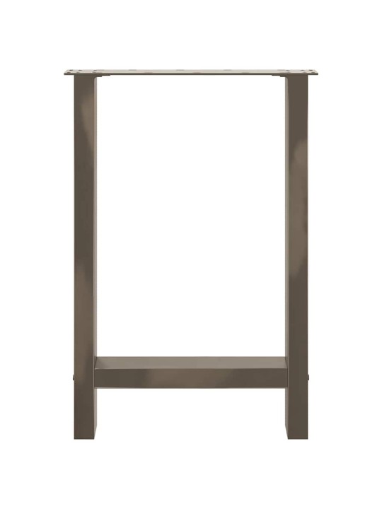Ruokapöydän jalat, luonnonvärinen teräs, 2 kpl, 50 x (72-73) cm, teräs