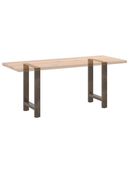 Ruokapöydän jalat, luonnonvärinen teräs, 2 kpl, 50 x (72-73) cm, teräs