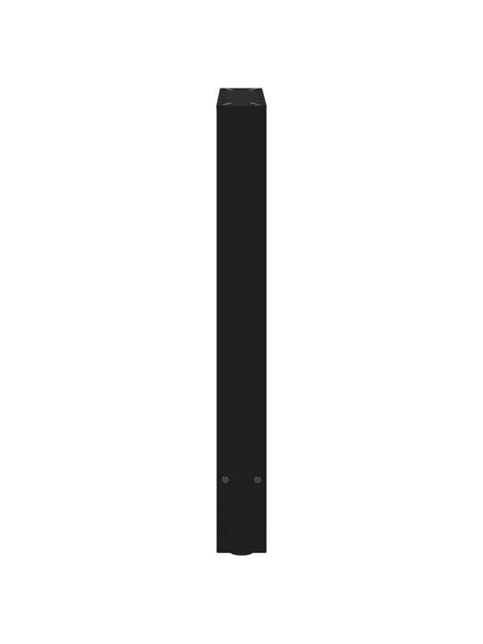 Ruokapöydän jalat mustat 2 kpl 60x(72-73) cm teräs