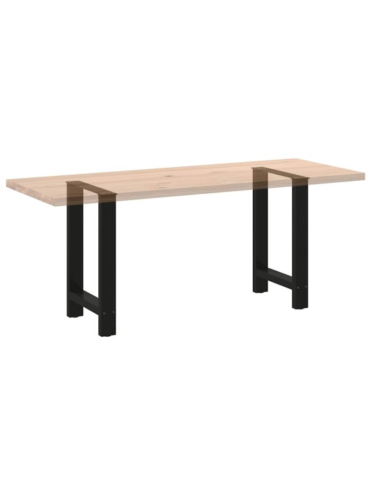 Ruokapöydän jalat mustat 2 kpl 60x(72-73) cm teräs