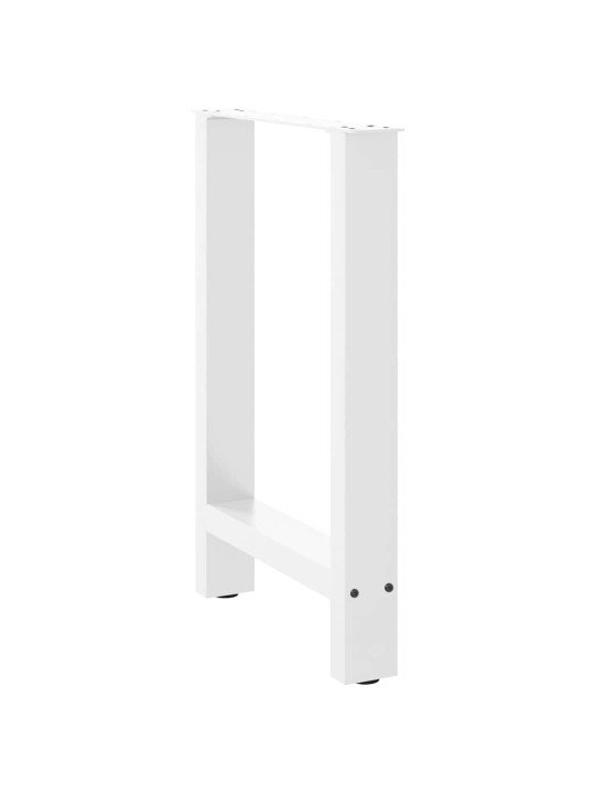 Ruokapöydän jalat valkoiset 2 kpl 60x(72-73) cm teräs