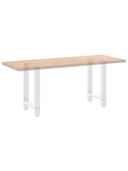 Ruokapöydän jalat valkoiset 2 kpl 60x(72-73) cm teräs